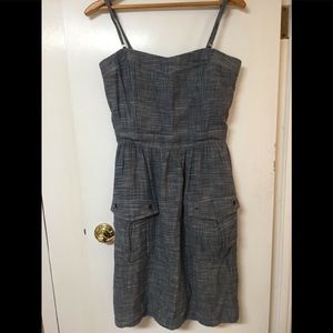 Dark Gray Denim-Style Dress